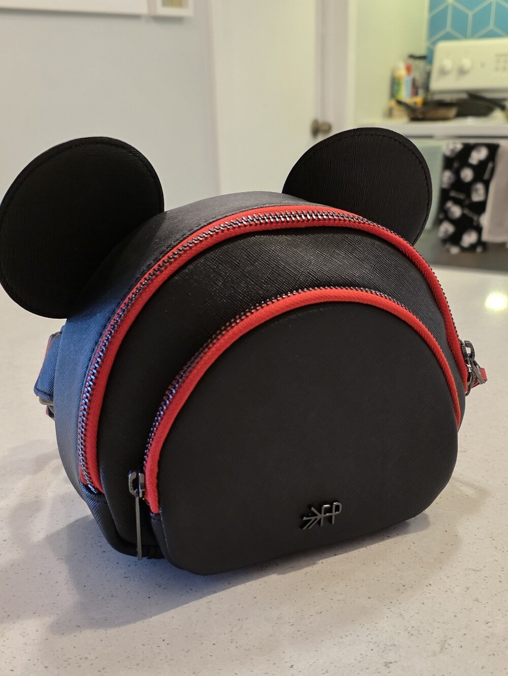 Mickey Mouse Red & Black Hip/Crossbody Bag By Freshly Picked
